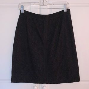 Ann Taylor Textured Black Mini Skirt